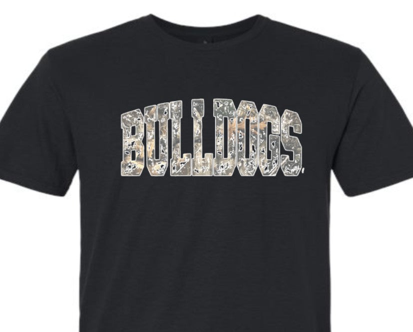 Bulldogs Camo Black T-Shirt