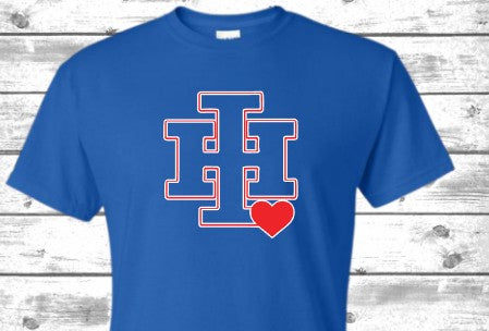 Indiana Heart Red or Blue Shirt