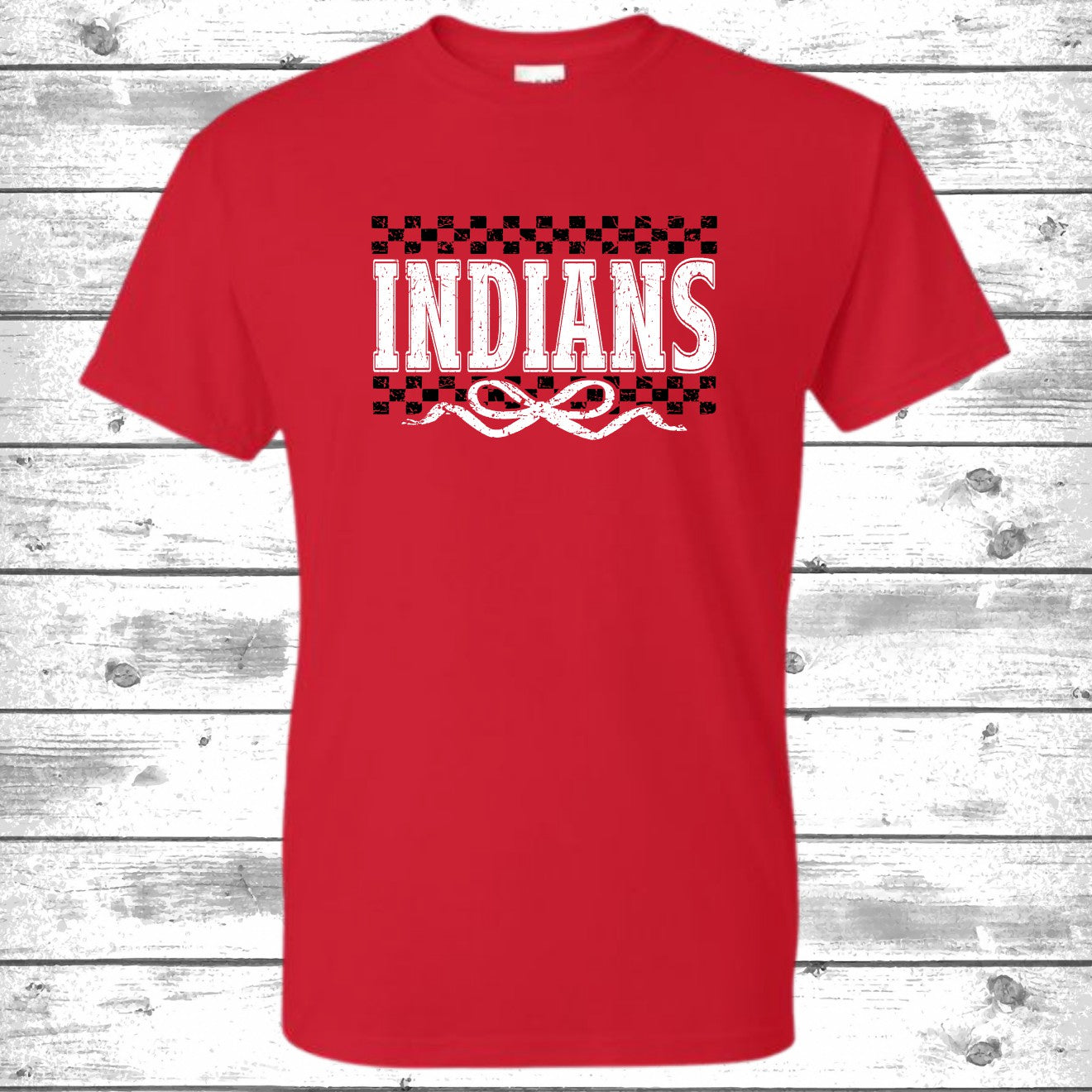 Indians checkered bow T-Shirt or Sweatshirt