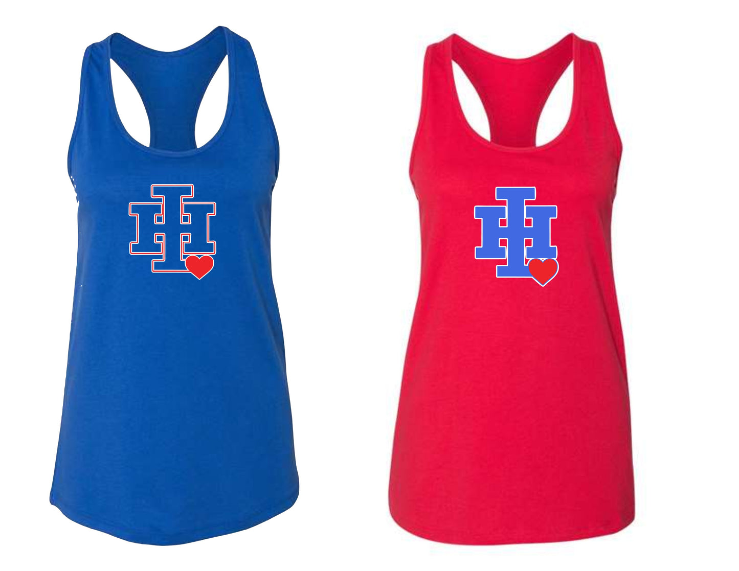 Indiana Heart Red or Blue Tank Top