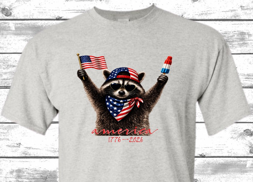 Racoon America t shirt ends June 24