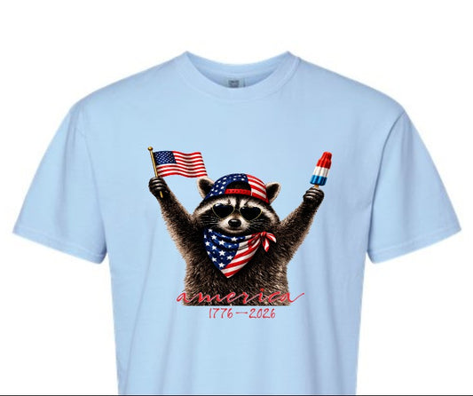 Racoon America t shirt ends June 24