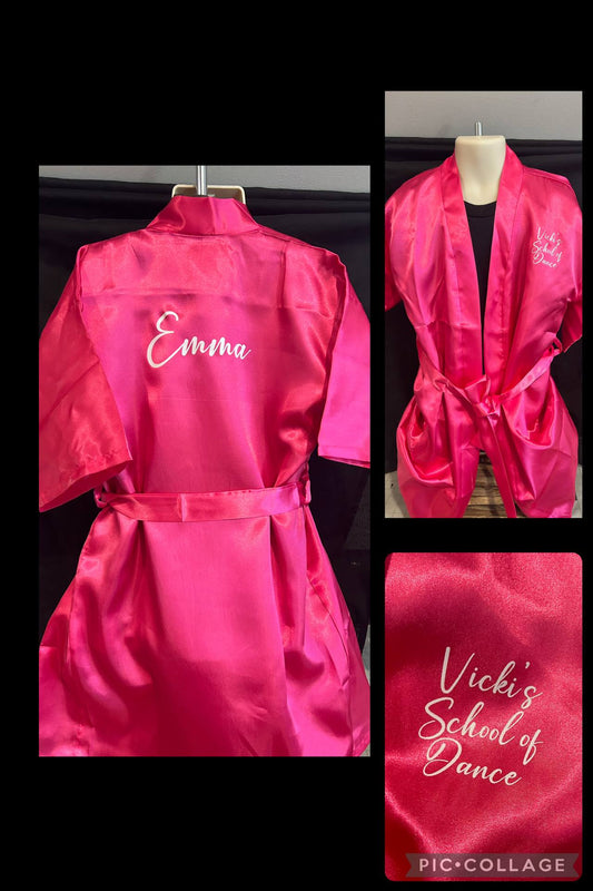 Dance Robe/Kid Silk Robe DTF printed Personalized
