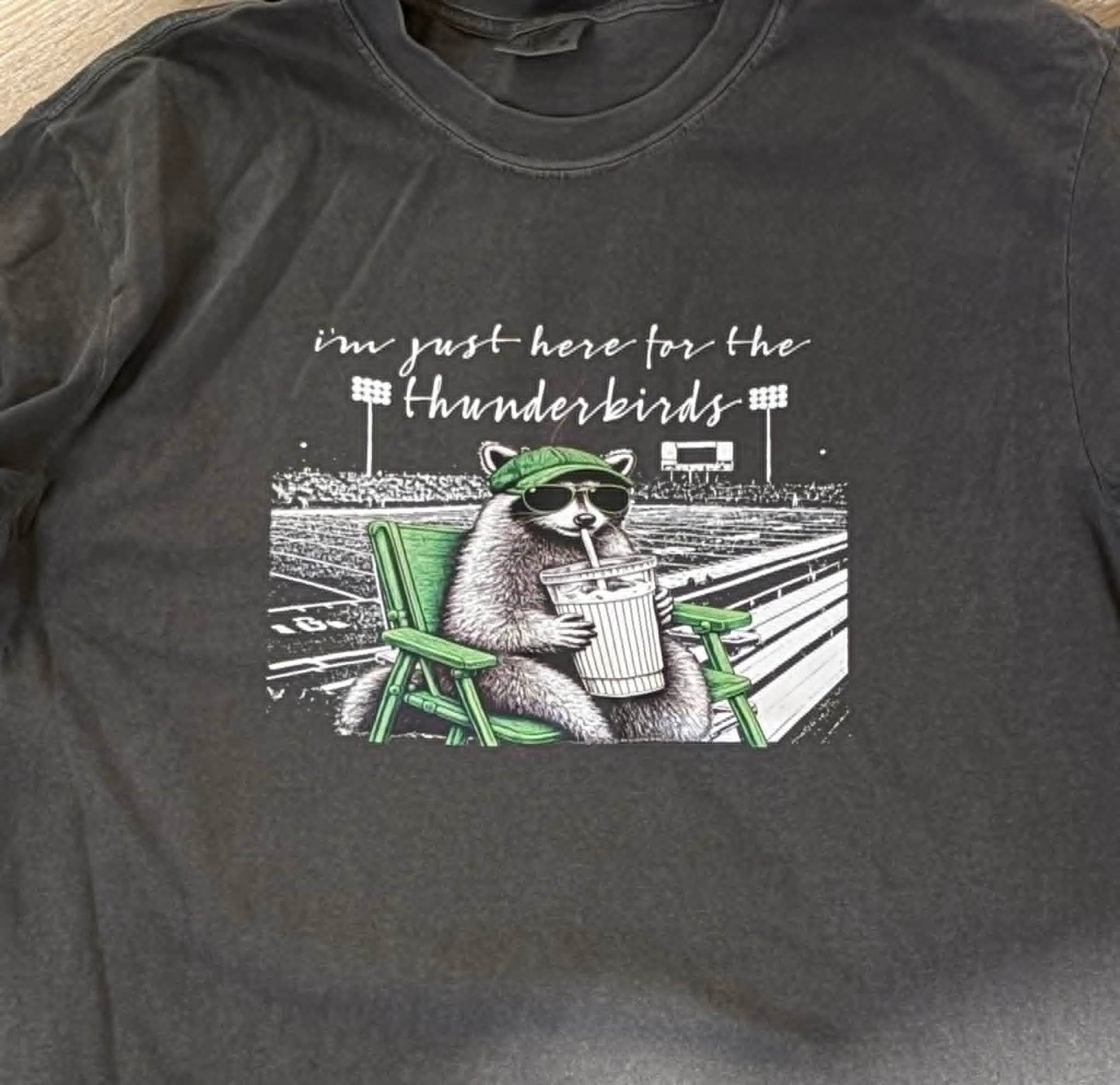 im just here for the thunderbirds racoon  T-Shirt