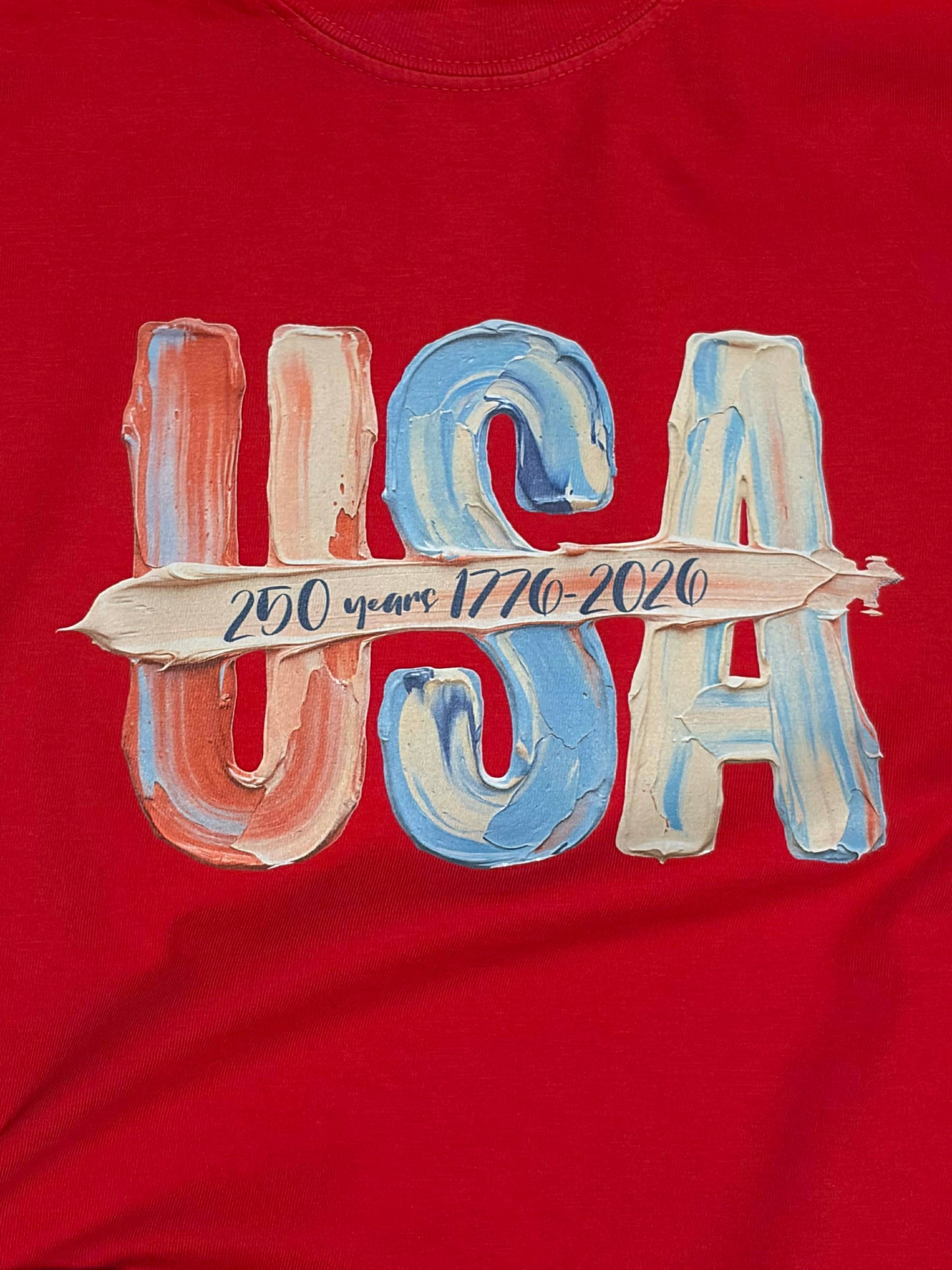 USA 250 years painted look T shirt end June 24