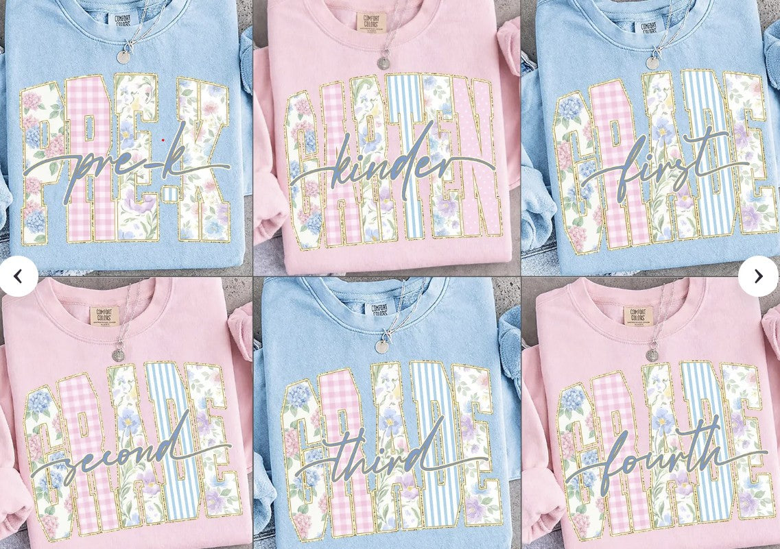 back to school pretty prek through Fourth grade ORDER ENDS 7/26