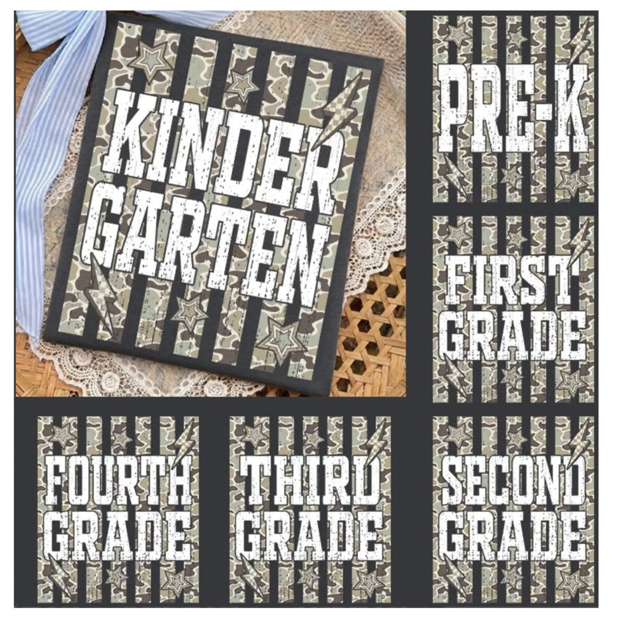 back to school Camo edition Pre K through Fourth grade ORDER ENDS 7/26 (Copy)