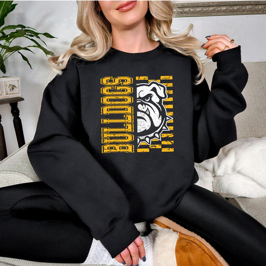 Bulldogs half face Crewneck