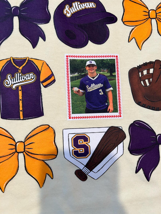 Custom personalized Baseball Picture T-Shirt closing March 14