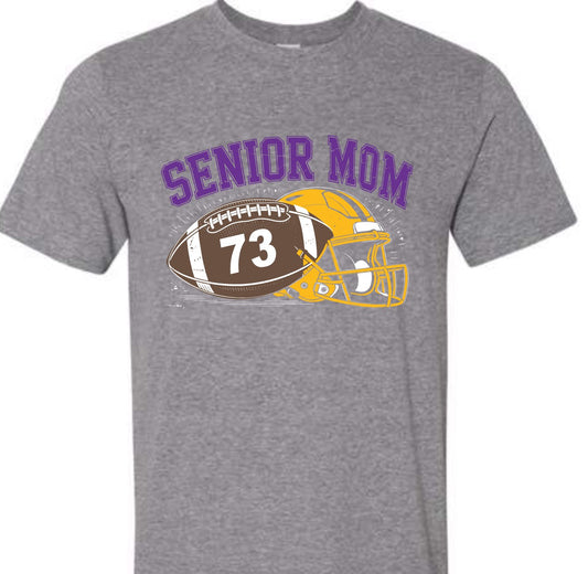 Senior Mom Custom Football T-Shirt