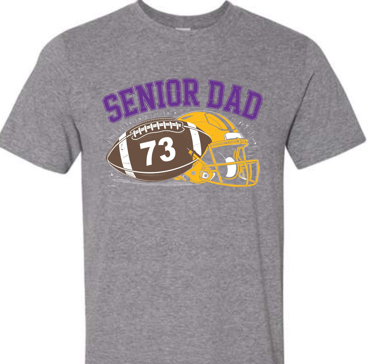 Senior Dad Custom Football T-Shirt