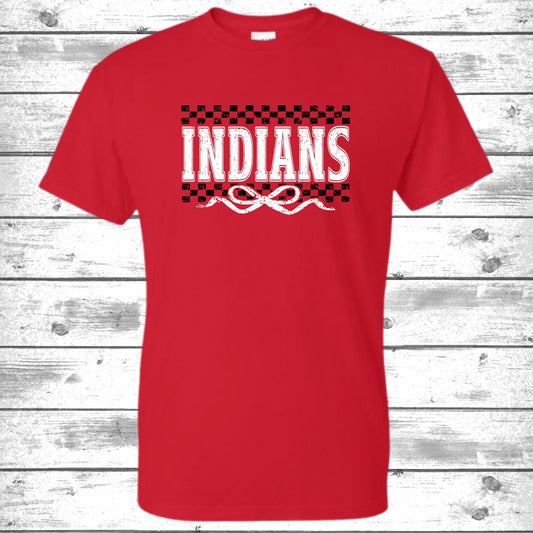 Indians checkered bow T-Shirt or Sweatshirt