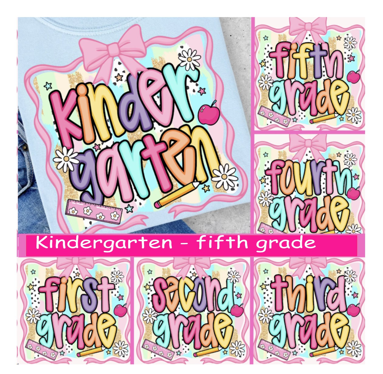 back to school prek through 5th grade ORDER ENDS 7/26