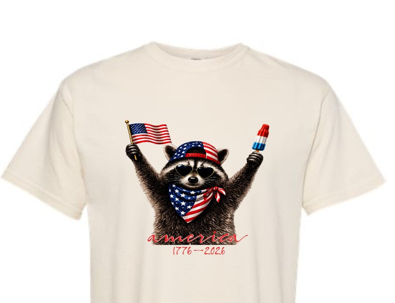 Racoon America t shirt ends June 24
