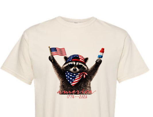 Racoon America t shirt ends June 24