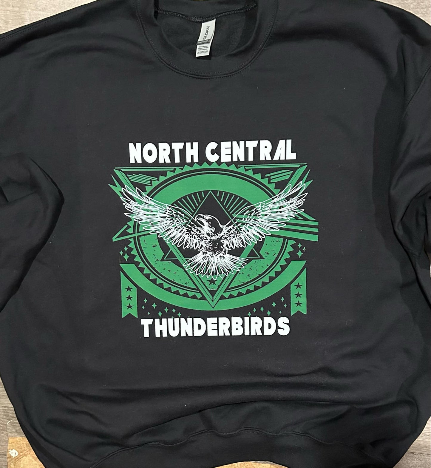 North Central Thunderbirds Black Crewneck Sweatshirt