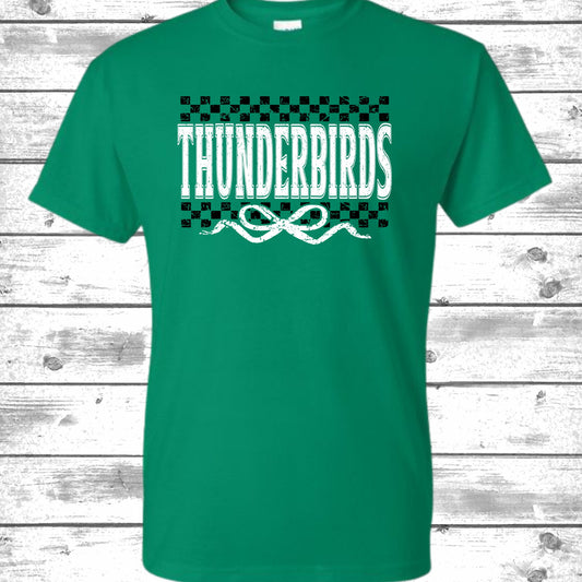 Thunderbirds checkered bow T-Shirt or Sweatshirt
